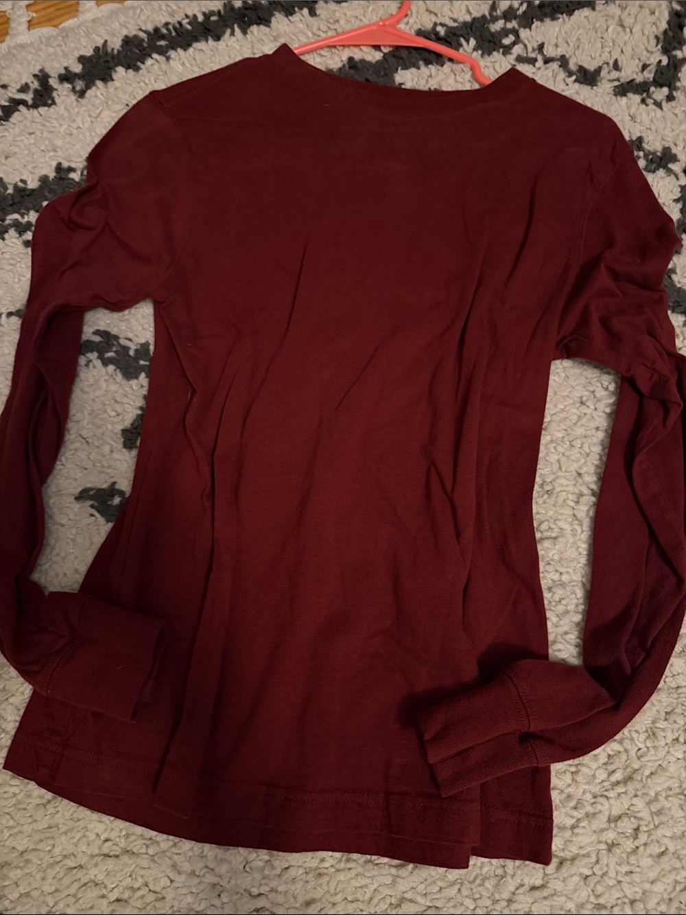 Women's Long-Sleeve Crewneck Top - Burgundy